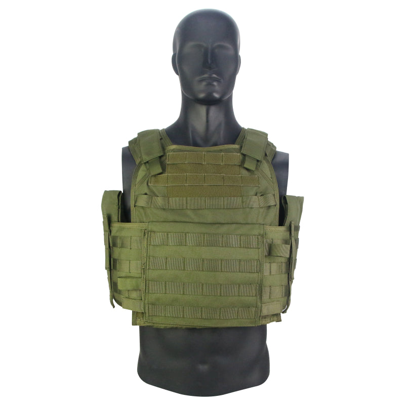Multi Camo Military MOLLE Tactical Plate Carrier Assault Vest