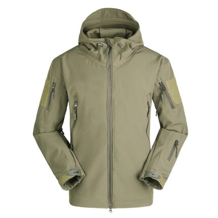 GA010A-Men's Wind-Resistant Tactical Softshell Hooded Jacket